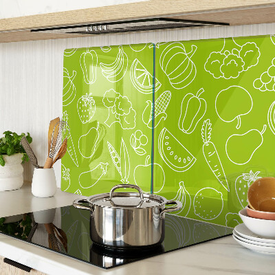 Snijplanken van glas Fruit- en groentethema