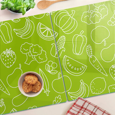Snijplanken van glas Fruit- en groentethema