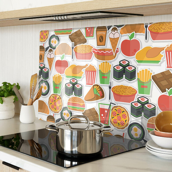 Glazen snijplanken Thema: eten en snacks