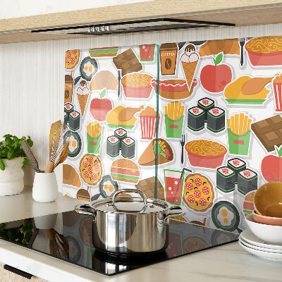 Glazen snijplanken Thema: eten en snacks