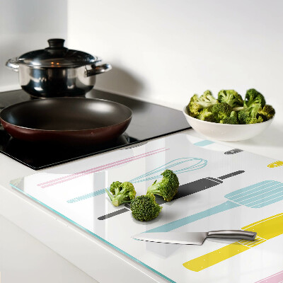 Snijplanken glas Keukengerei in pastelkleuren