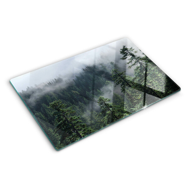 Snijplanken van glas Bos in de wolken