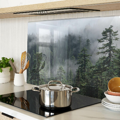 Snijplanken van glas Bos in de wolken