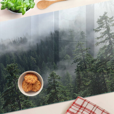 Snijplanken van glas Bos in de wolken