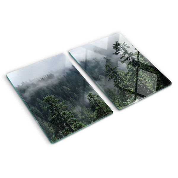 Snijplanken van glas Bos in de wolken