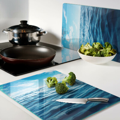 Snijplanken glas Zee en lucht
