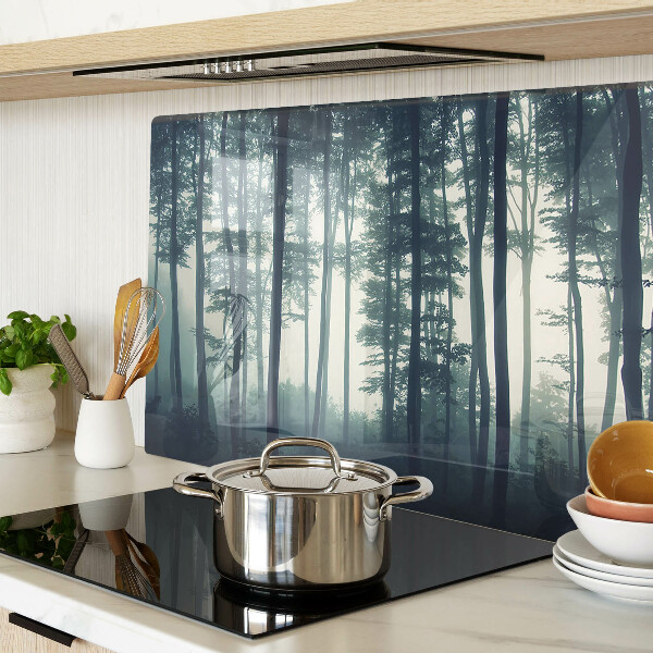 Snijplanken glas Bos in de mist