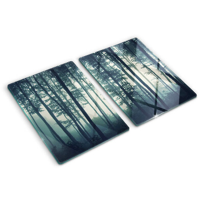 Snijplanken glas Bos in de mist