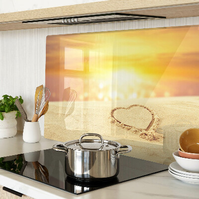 Glazen snijplanken Strand bij zonsondergang