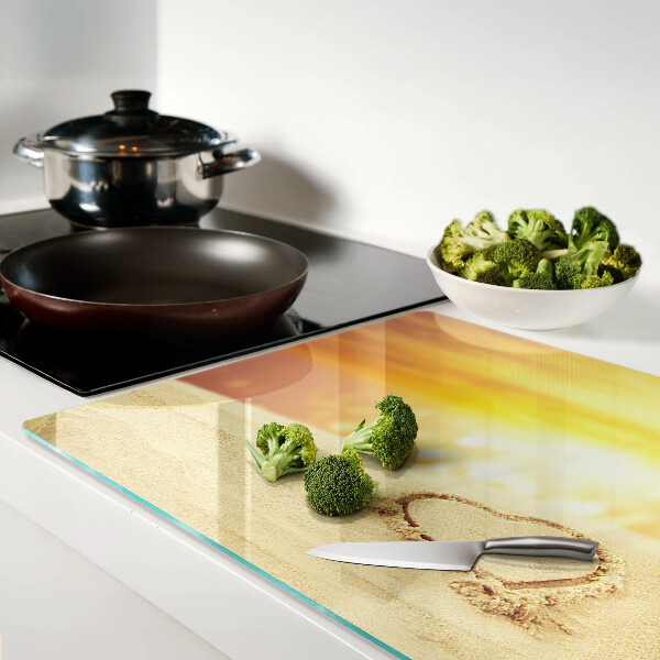 Glazen snijplanken Strand bij zonsondergang