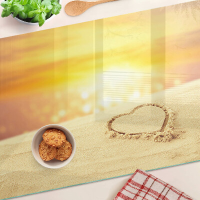 Glazen snijplanken Strand bij zonsondergang