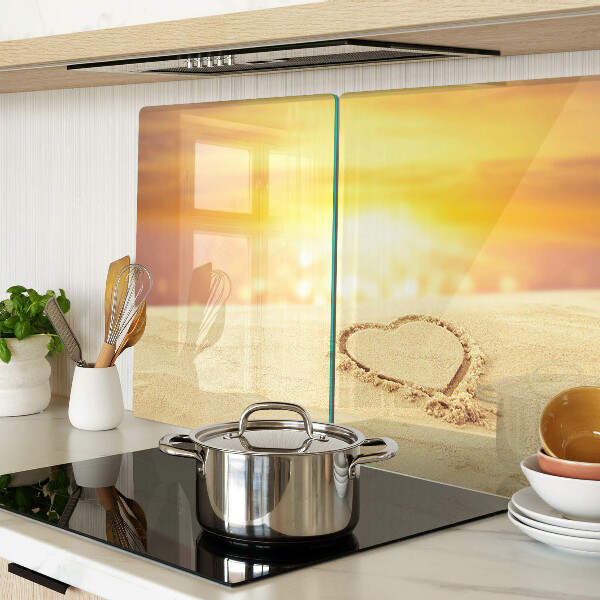 Glazen snijplanken Strand bij zonsondergang