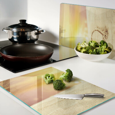 Glazen snijplanken Strand bij zonsondergang