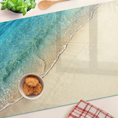 Snijplanken van glas Strand en zeegolven