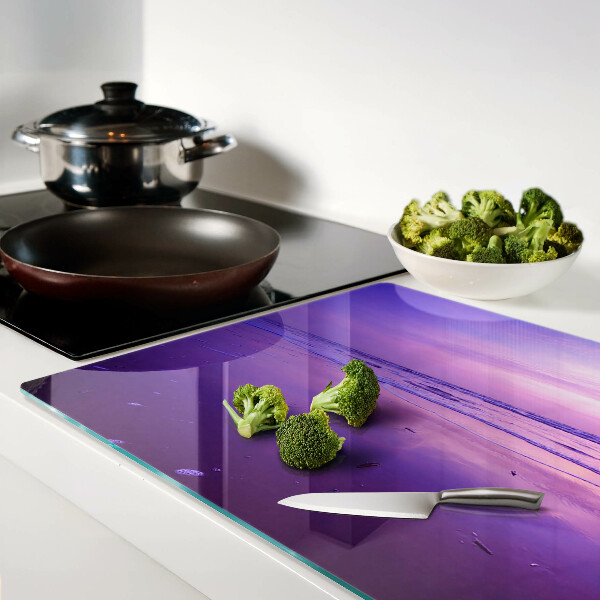 Snijplanken van glas Zonsondergang boven de zee