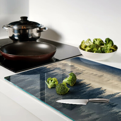 Snijplanken glas Mistig boslandschap