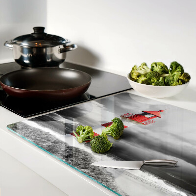 Glazen snijplanken Een vuurtoren in het landschap