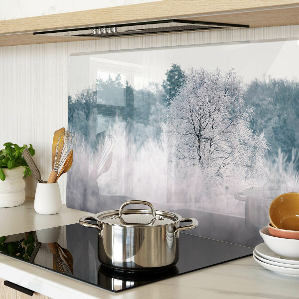 Glazen snijplanken Winterlandschap met bomen