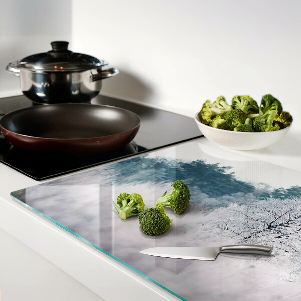 Glazen snijplanken Winterlandschap met bomen