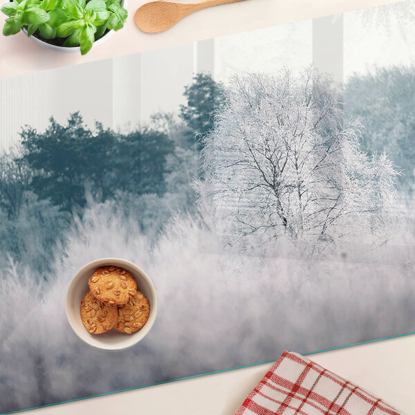 Glazen snijplanken Winterlandschap met bomen