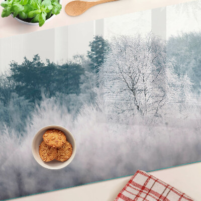 Glazen snijplanken Winterlandschap met bomen