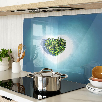 Snijplanken glas Eiland met palmbomen