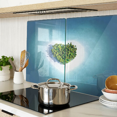 Snijplanken glas Eiland met palmbomen