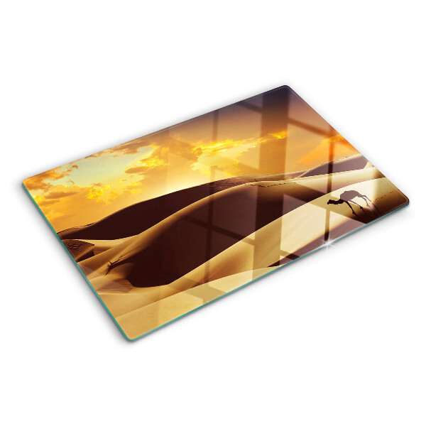 Glazen snijplanken Woestijnlandschap bij zonsondergang