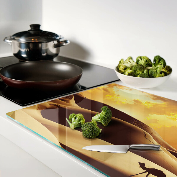 Glazen snijplanken Woestijnlandschap bij zonsondergang