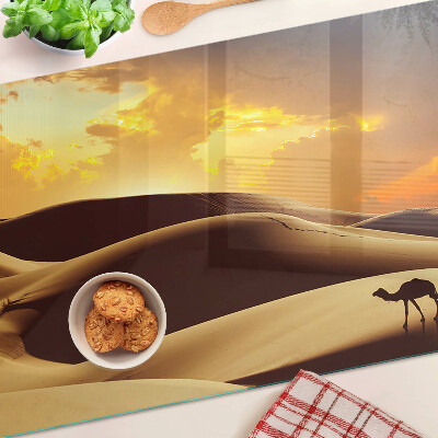 Glazen snijplanken Woestijnlandschap bij zonsondergang