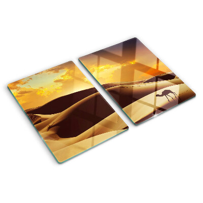 Glazen snijplanken Woestijnlandschap bij zonsondergang