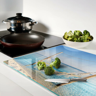 Glazen snijplanken Hangmat aan zee