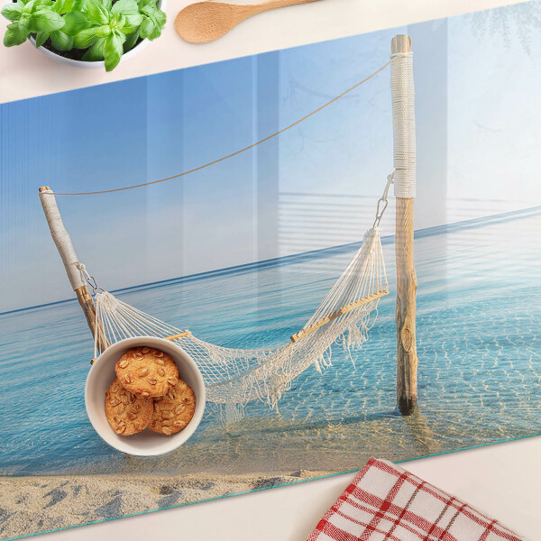 Glazen snijplanken Hangmat aan zee