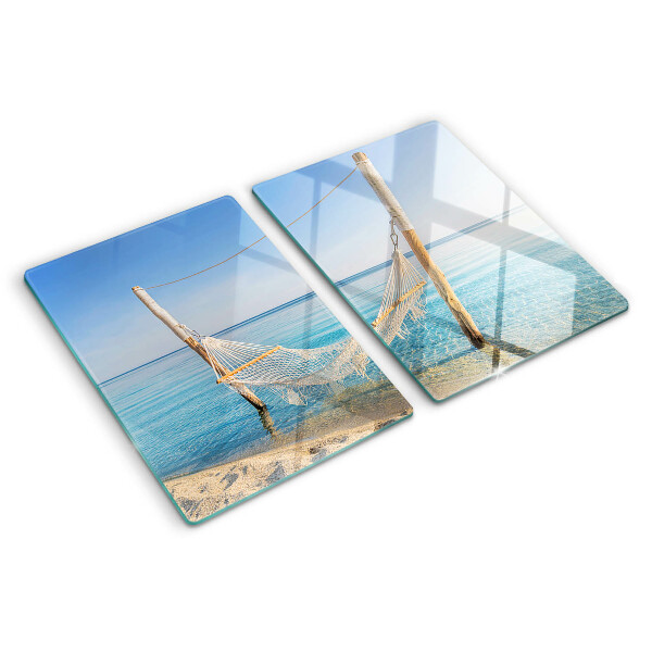 Glazen snijplanken Hangmat aan zee