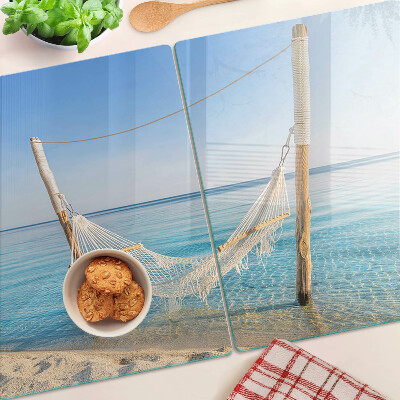 Glazen snijplanken Hangmat aan zee