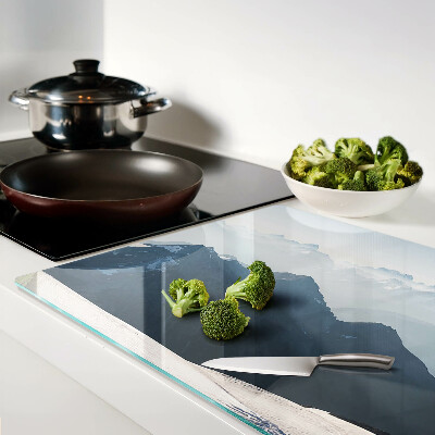 Snijplanken van glas Berglandschap in de wolken