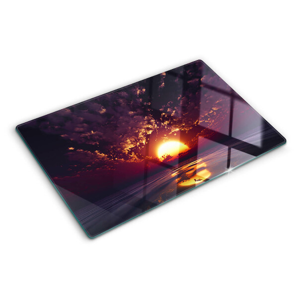 Snijplanken glas Zonsondergang boven de zee