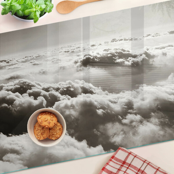 Snijplanken van glas Wolken in grijstinten