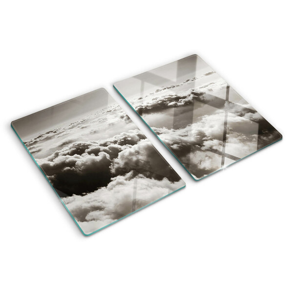 Snijplanken van glas Wolken in grijstinten