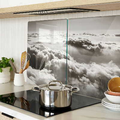 Snijplanken van glas Wolken in grijstinten