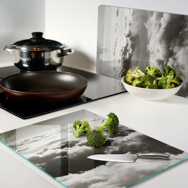 Snijplanken van glas Wolken in grijstinten