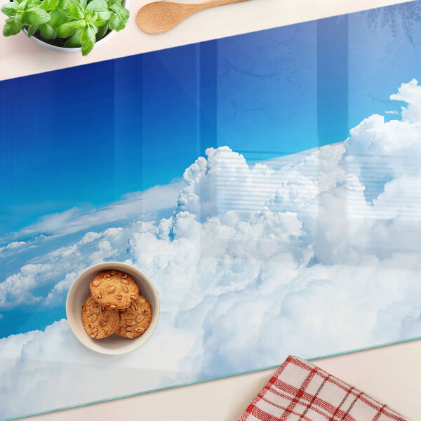 Snijplanken glas Hemel met wolken