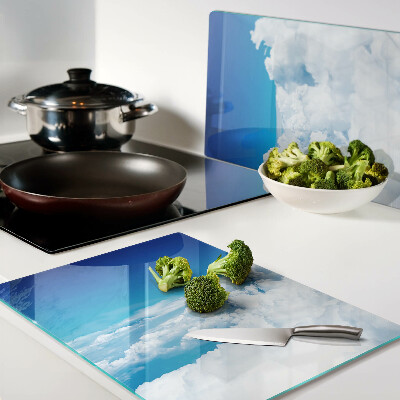 Snijplanken glas Hemel met wolken