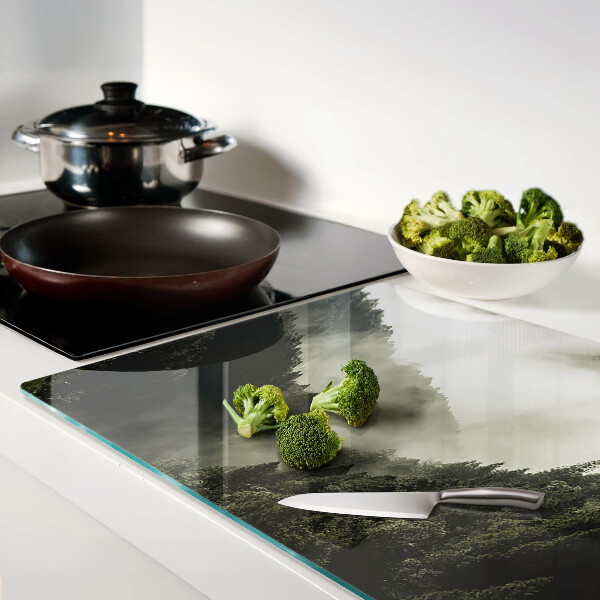 Snijplanken glas Berglandschap met mist