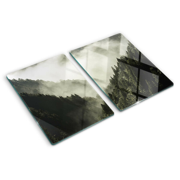 Snijplanken glas Berglandschap met mist