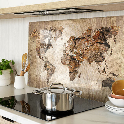 Glazen snijplanken Vintage wereldkaart