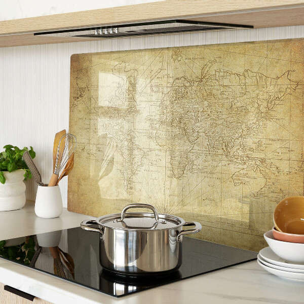 Snijplanken glas Oude wereldkaart
