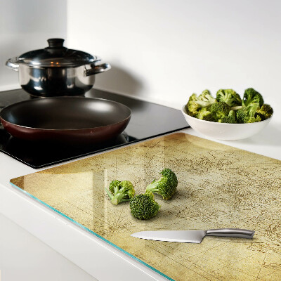 Snijplanken glas Oude wereldkaart