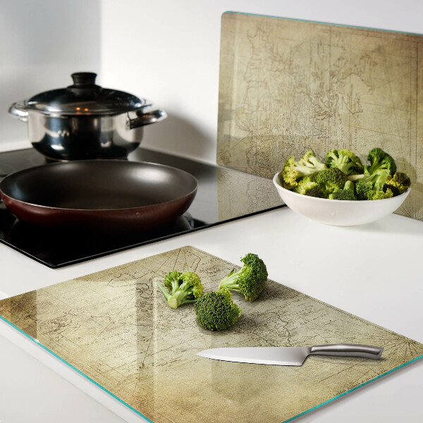 Snijplanken glas Oude wereldkaart