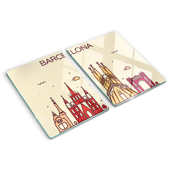 Glazen snijplanken Barcelona en zijn architectuur